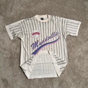 VINTAGE LOUIS GARNEAU "BOMBERS" SINGLE STITCH ALL OVER PRINT TEE